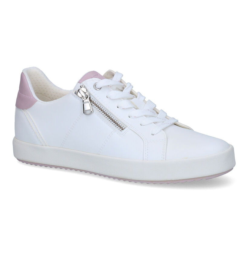 Geox Blomiee Witte Veterschoenen voor dames (302220)