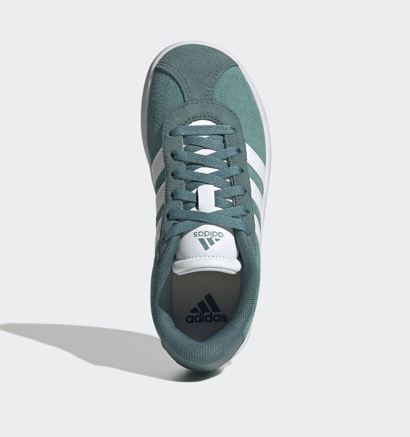 adidas VL Court 3.0 Baskets en Vert pour filles, gar&ccedil;ons (365439) - pour semelles orthop&eacute;diques