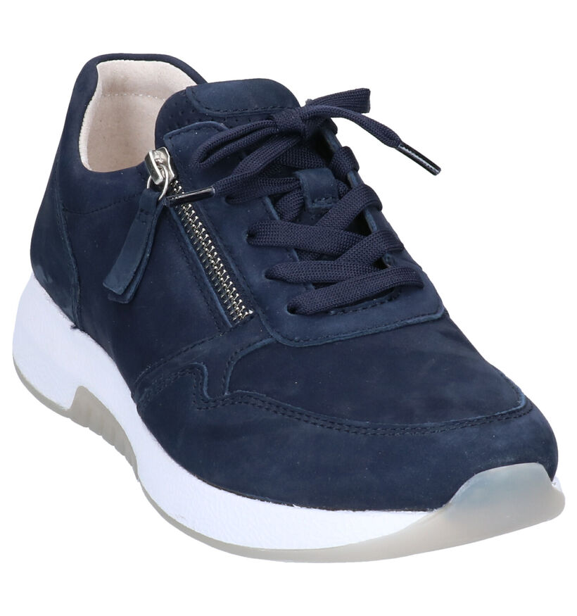 Gabor Rollingsoft Donkerblauwe Sneakers in nubuck (271525)
