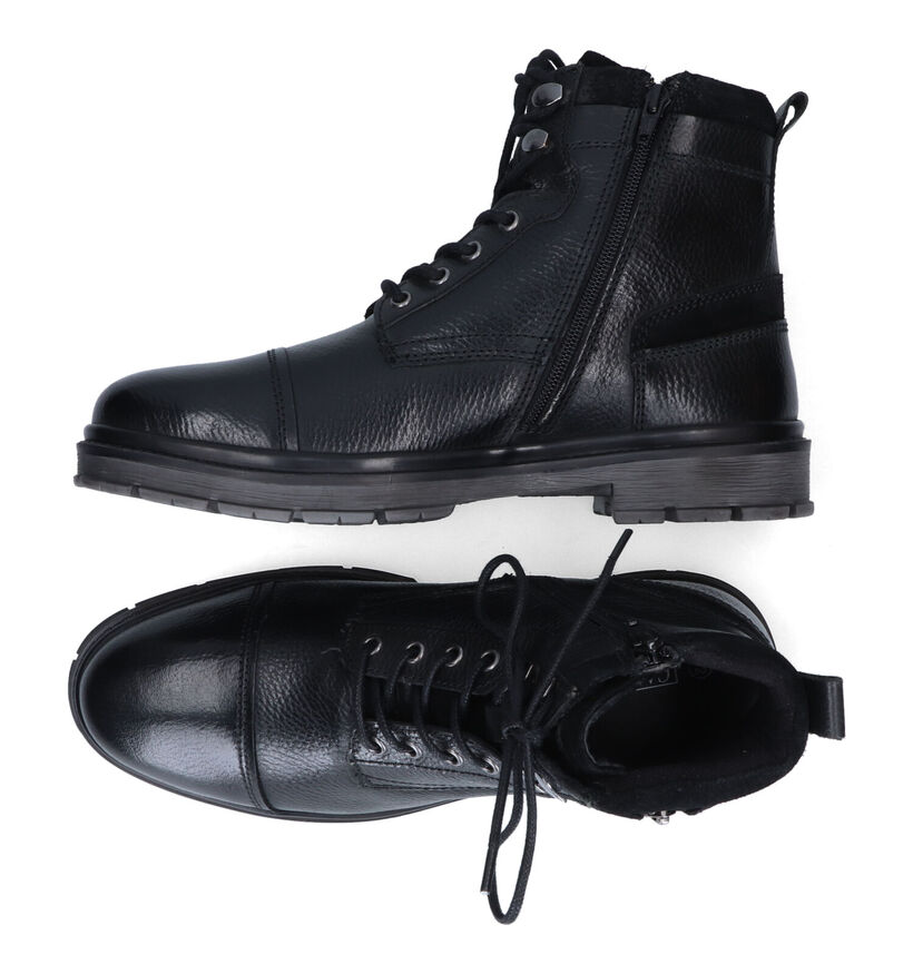 Xti Boots à fermeture éclair en Noir en cuir (322464)