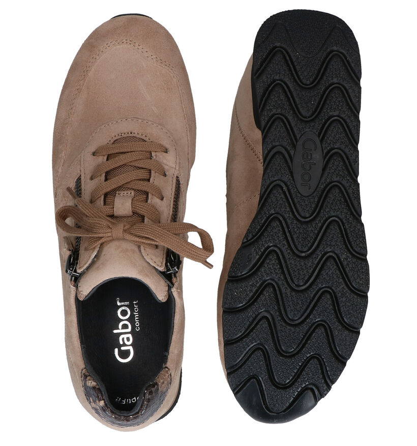 Gabor OptiFit Chaussures à Lacets en Jaune en daim (283812)