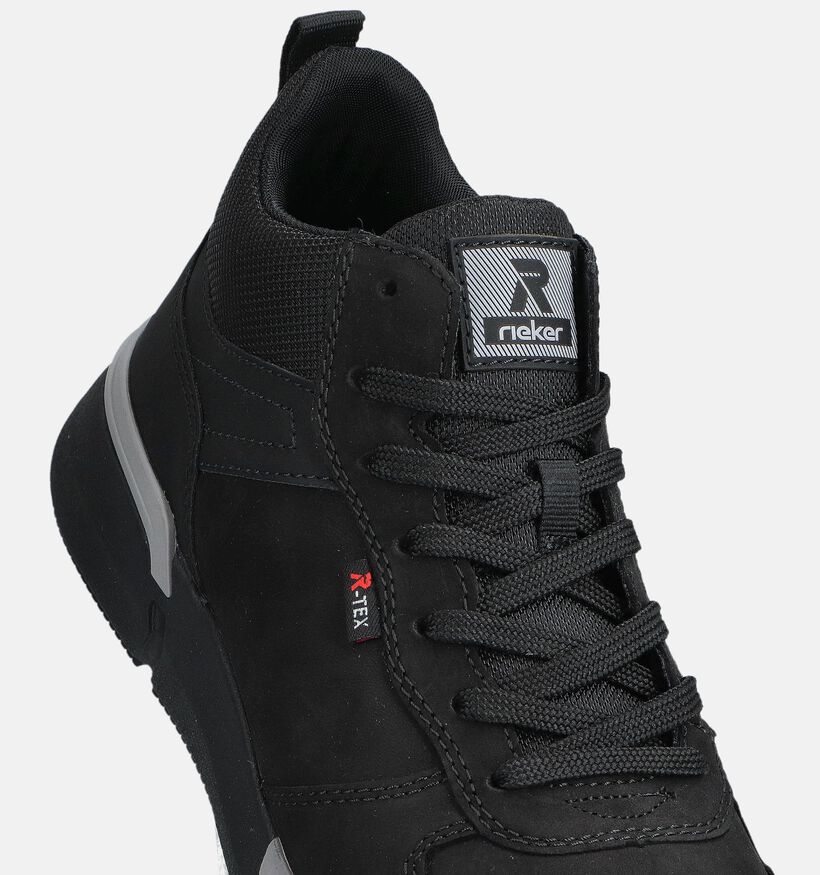 Rieker Zwarte Hoge Veterschoenen voor heren (363518) - geschikt voor steunzolen