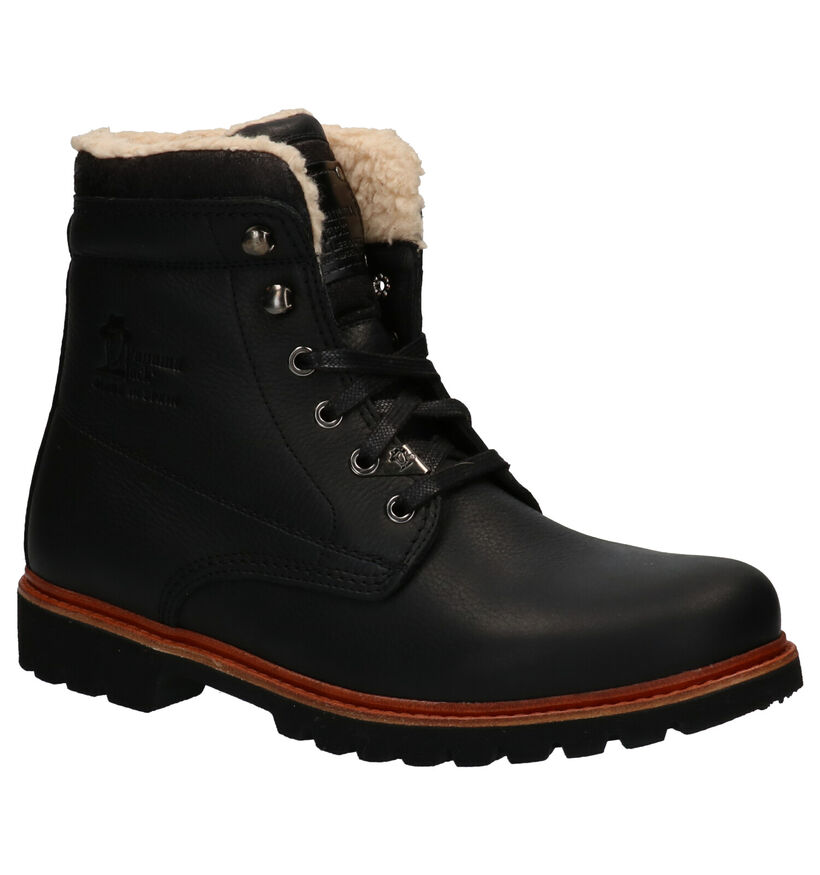 Panama Jack Aviator Zwarte Boots in leer (259282)