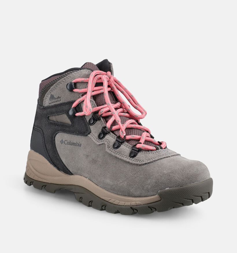 Columbia Newton Ridge Plus Waterproof Amped Grijze Wandelschoenen voor dames (377311) - geschikt voor steunzolen