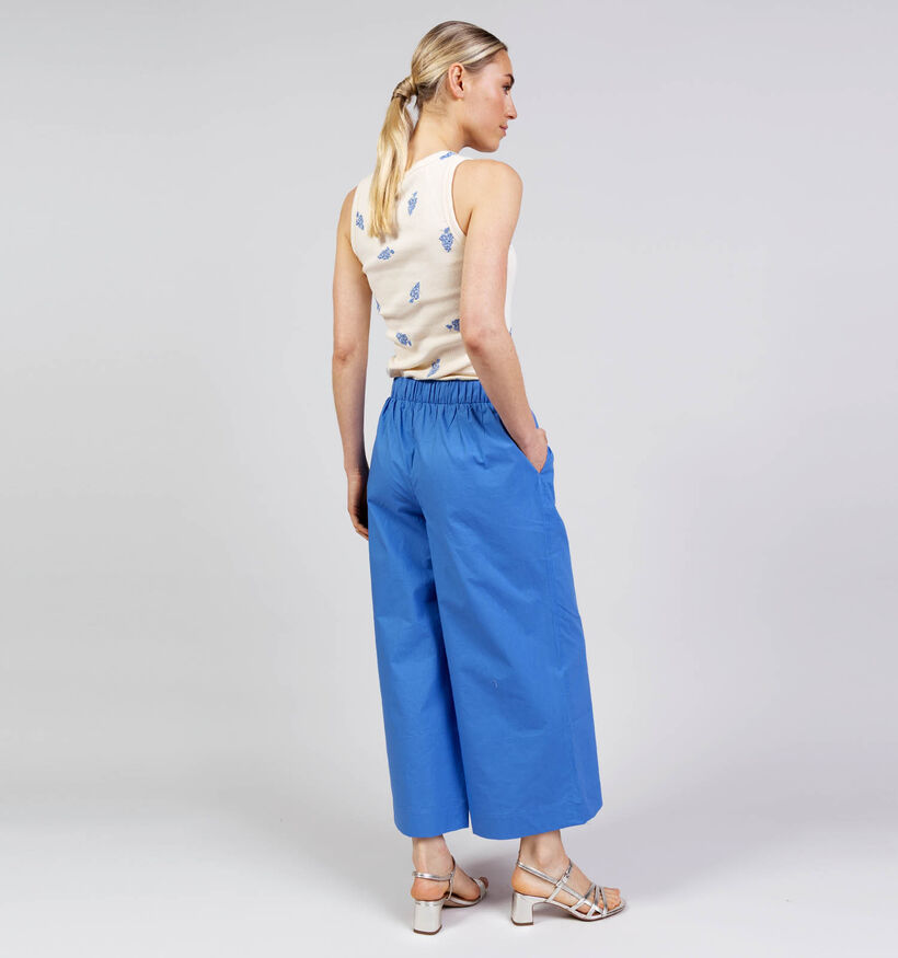 Desires Frances Mid Waisted Blauwe Culotte Broek voor dames (374246)