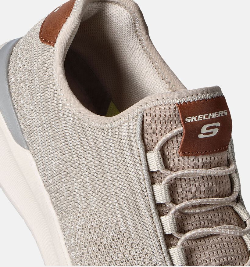 Skechers Lattimore Coringa Taupe Slip-on sneakers voor heren (351871)