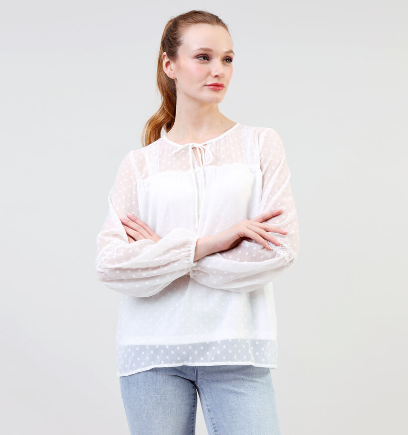 Vila Elieila Edee Witte Blouse voor dames (335444)