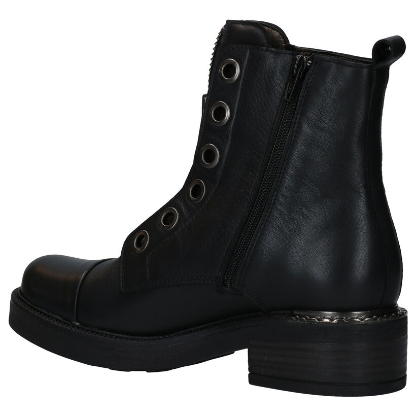 Red-Rag Bottines en Noir en cuir (281812)