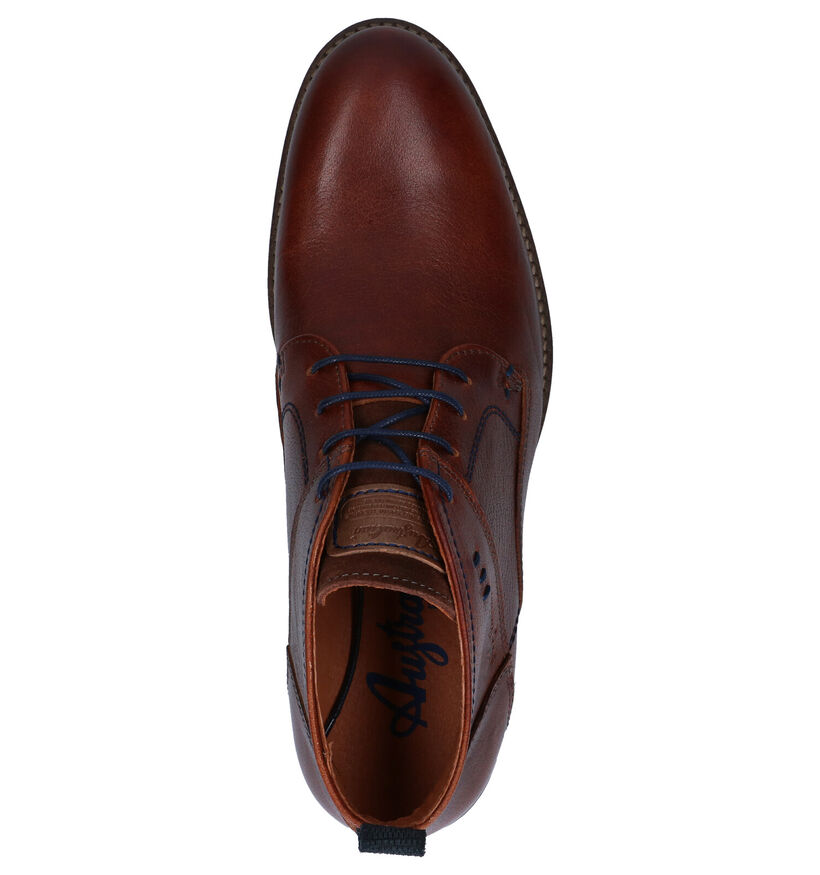 Australian Maine Chaussures à lacets Cognac en cuir (282695)