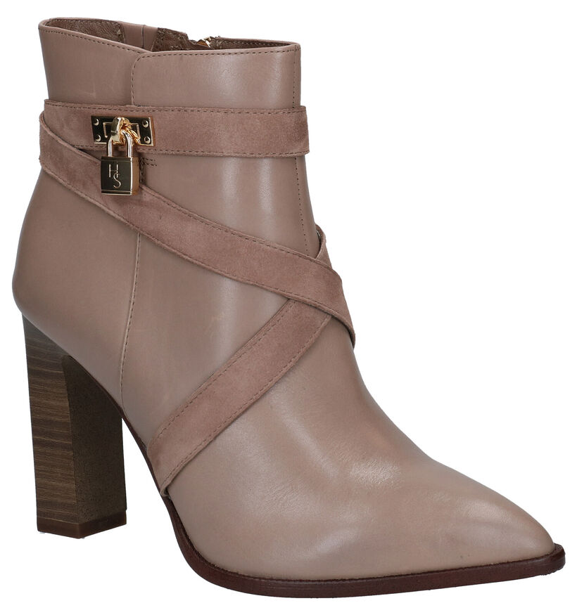 Tamaris Heart & Sole Taupe Enkellaarzen in leer (280967)
