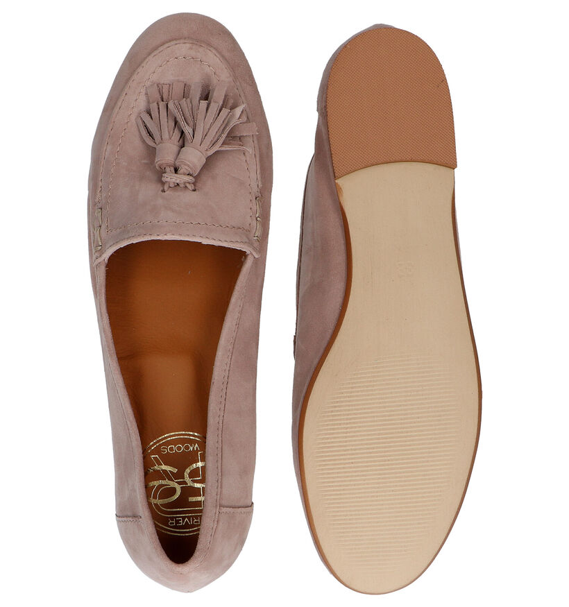 River Woods Loafers en Taupe en nubuck (289202)