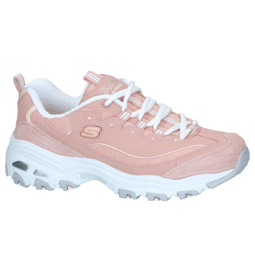 Zwarte Sneakers Skechers D'Lites in stof (252021)