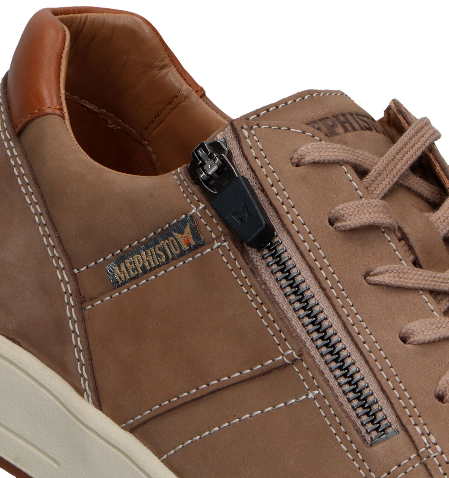 Veterschoenen taupe