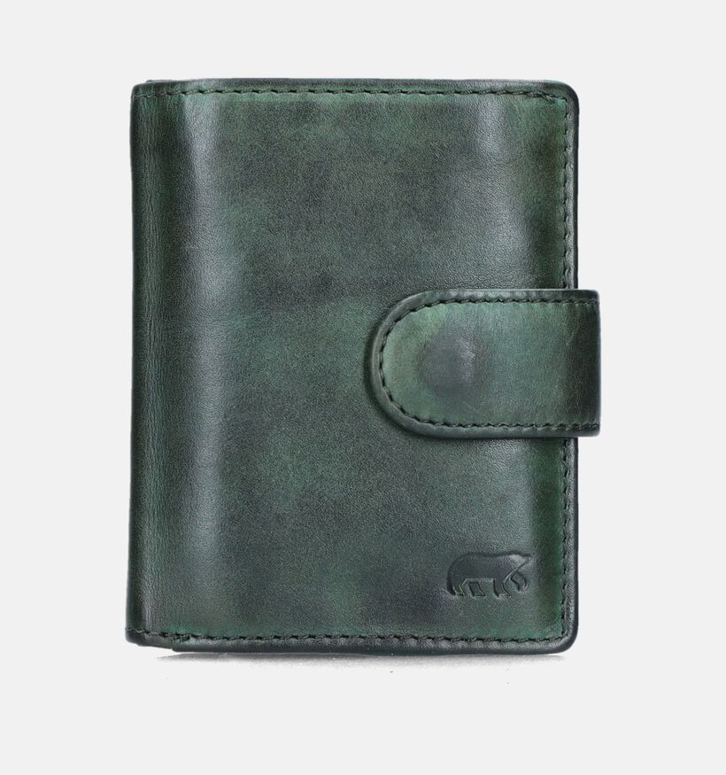 Bear Design Porte-cartes en Vert pour hommes (350751)