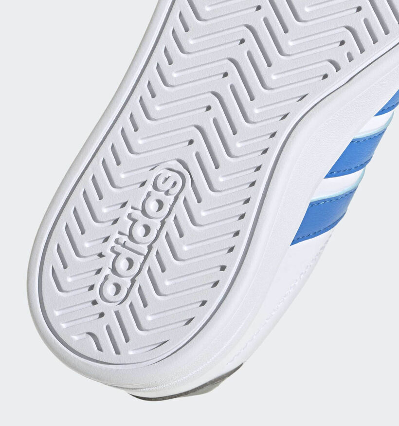 adidas Grand Court 3.0 Baskets en Blanc/Bleu pour gar&ccedil;ons (372774) - pour semelles orthop&eacute;diques