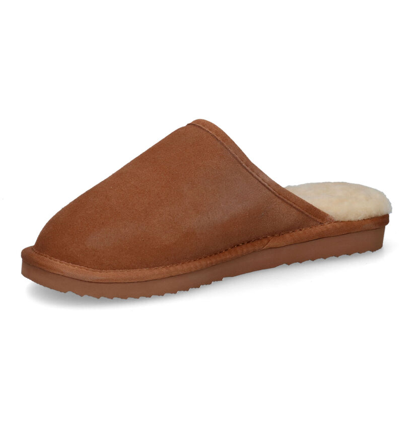 Warmbat Classic Pantoufles en Cognac pour hommes (346339)