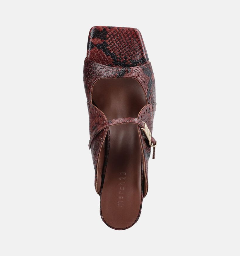 March23 Raven Nu-pieds en Brun fonc&eacute; pour femmes (381036)