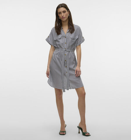 Korte jurk blauw