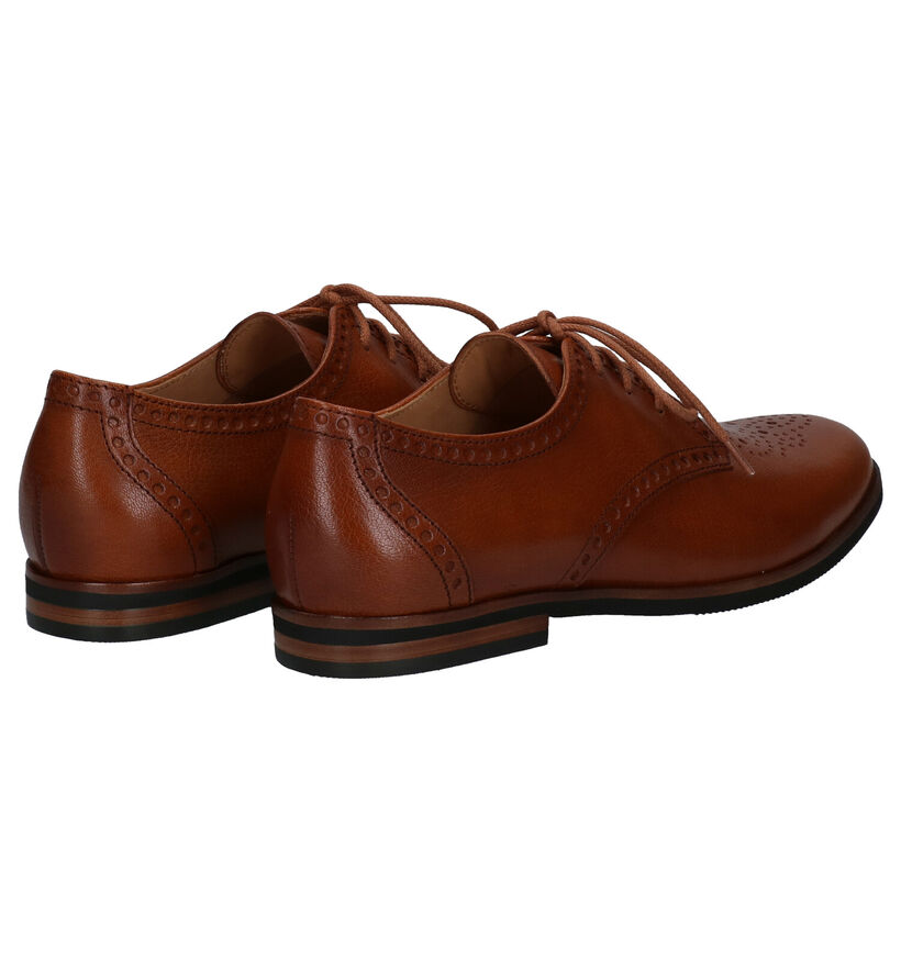 Gabor Best Fitting Chaussures à lacets en Cognac en cuir (282362)