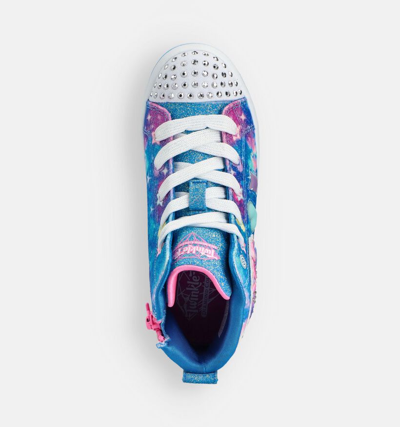 Skechers Twi-Lites 2.0 Baskets montantes en Bleu pour filles (360981) - pour semelles orthopédiques
