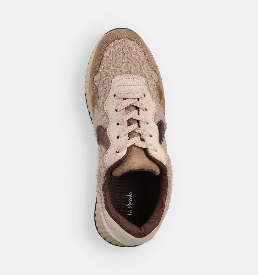 La Strada Teddy Beige Sneakers voor dames (361776) - geschikt voor steunzolen