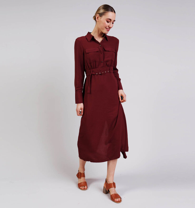 Vero Moda Jafran Bordeaux Lange Jurk voor dames (369375)