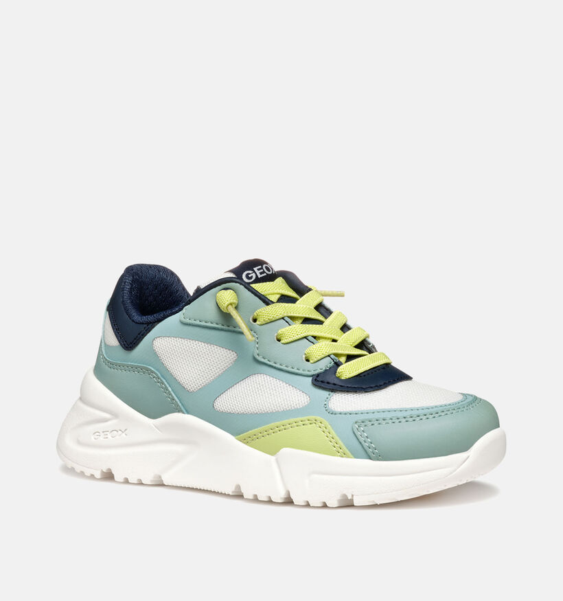 Geox Loftus Groene Sneakers voor jongens (356392) - geschikt voor steunzolen