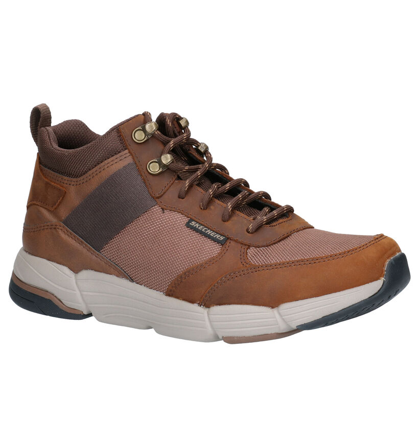 Skechers Metco Beltop Chaussures hautes en Brun en cuir (262809)