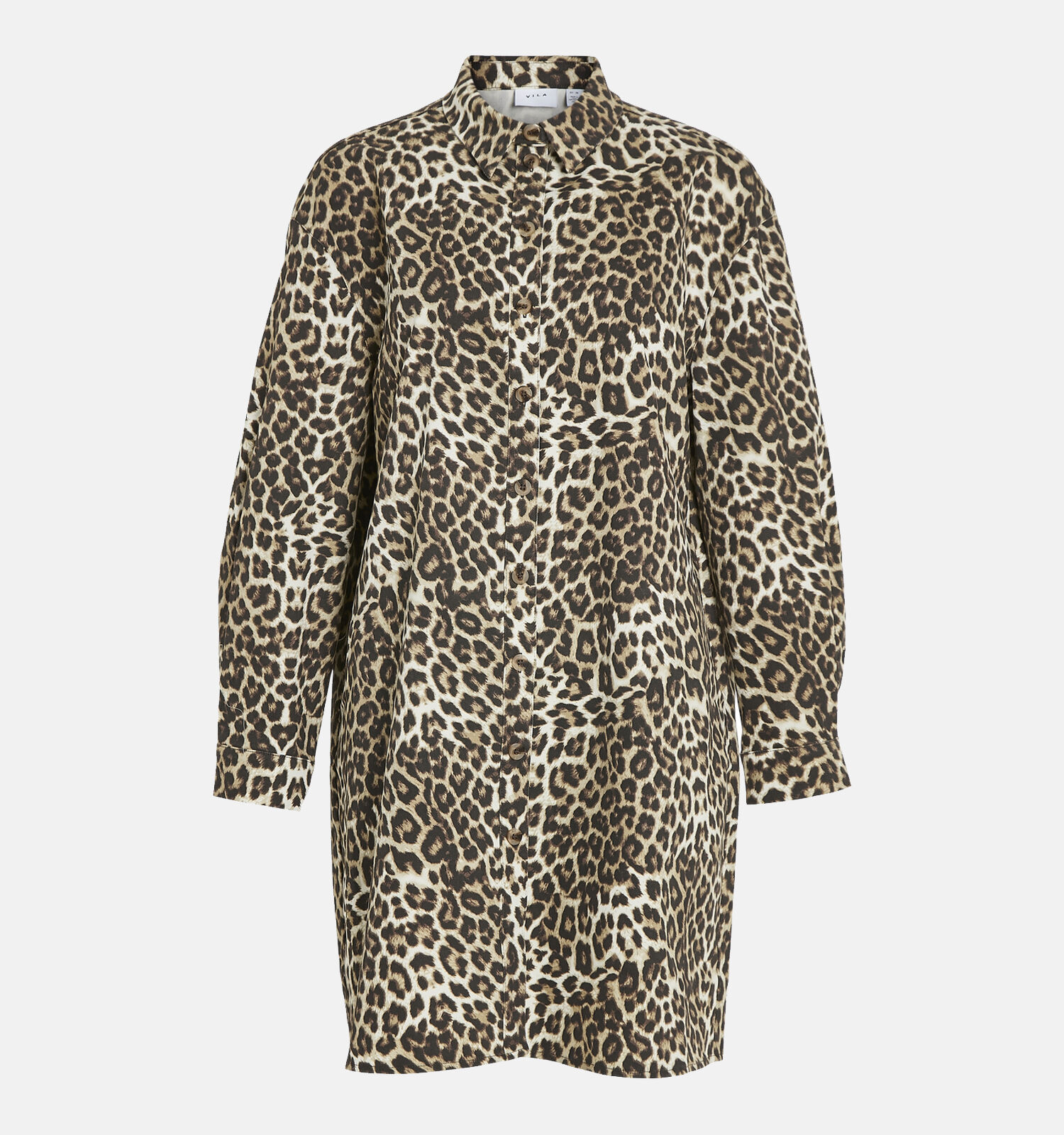 Vila Leonor Bruine Oversized jeanskleedje Dames Kleedjes Online op TORFS.BE