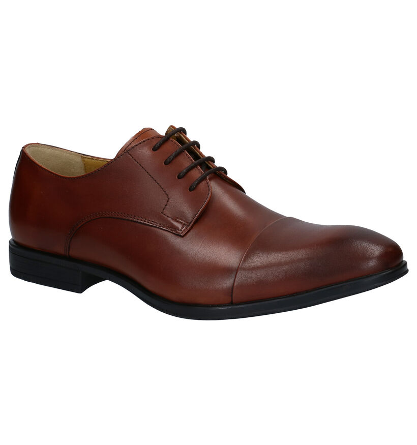 Steptronic Franco Cognac Veterschoenen in leer (283671)