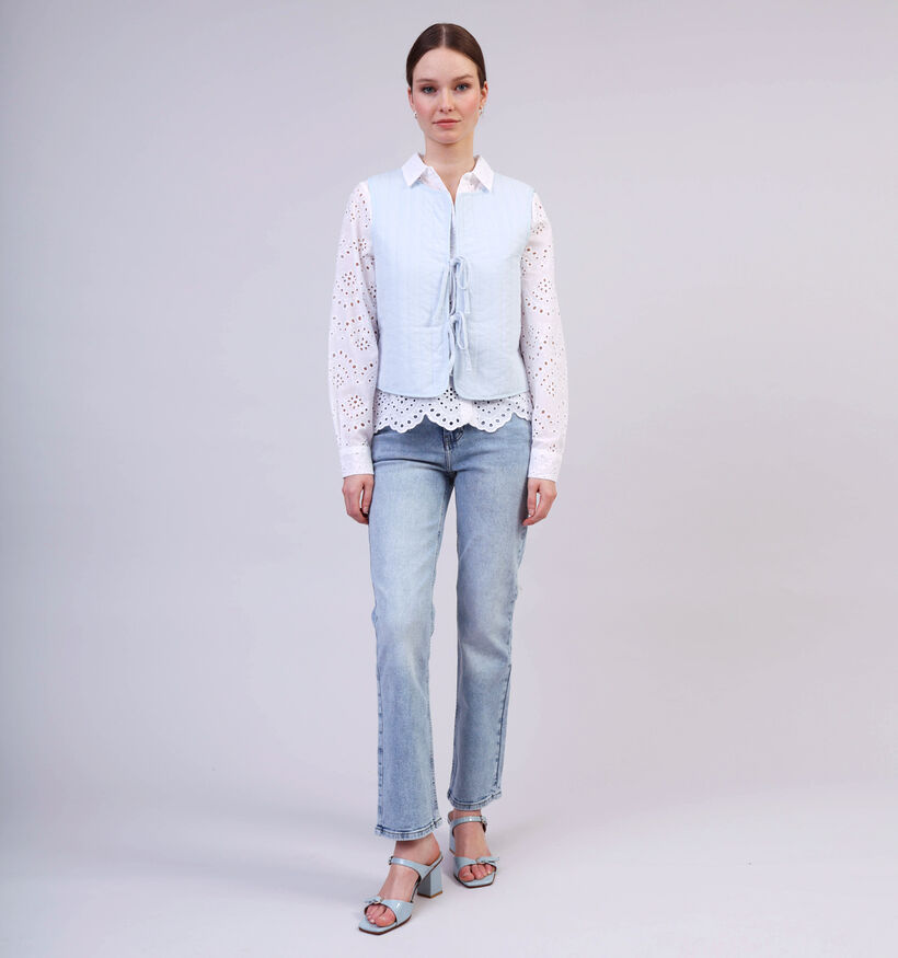 Pieces Mastina Veste courte sans manches en Bleu pour femmes (352456)