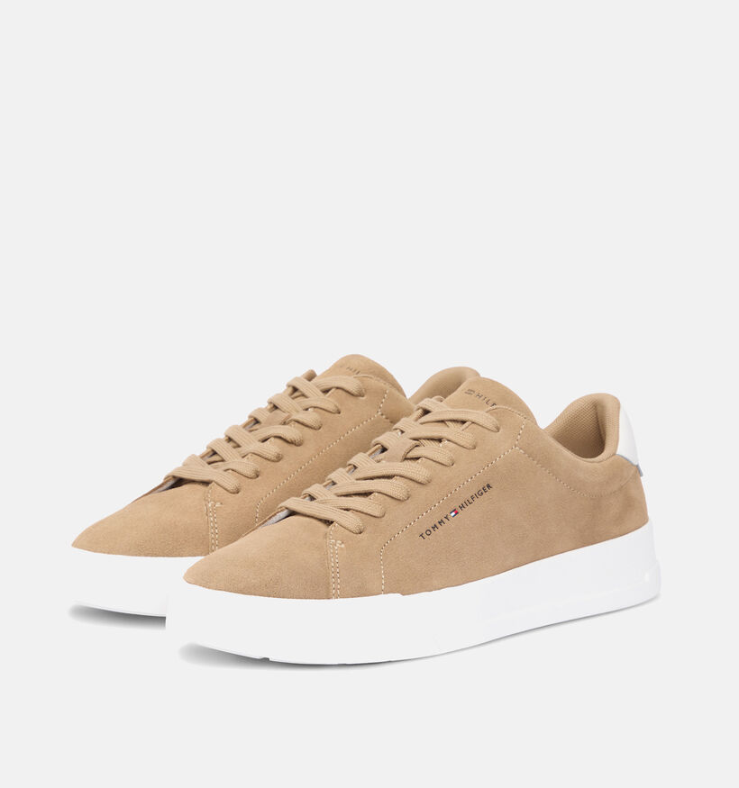 Tommy Hilfiger Court Suede Lichtbruine Sneakers voor heren (366164) - geschikt voor steunzolen