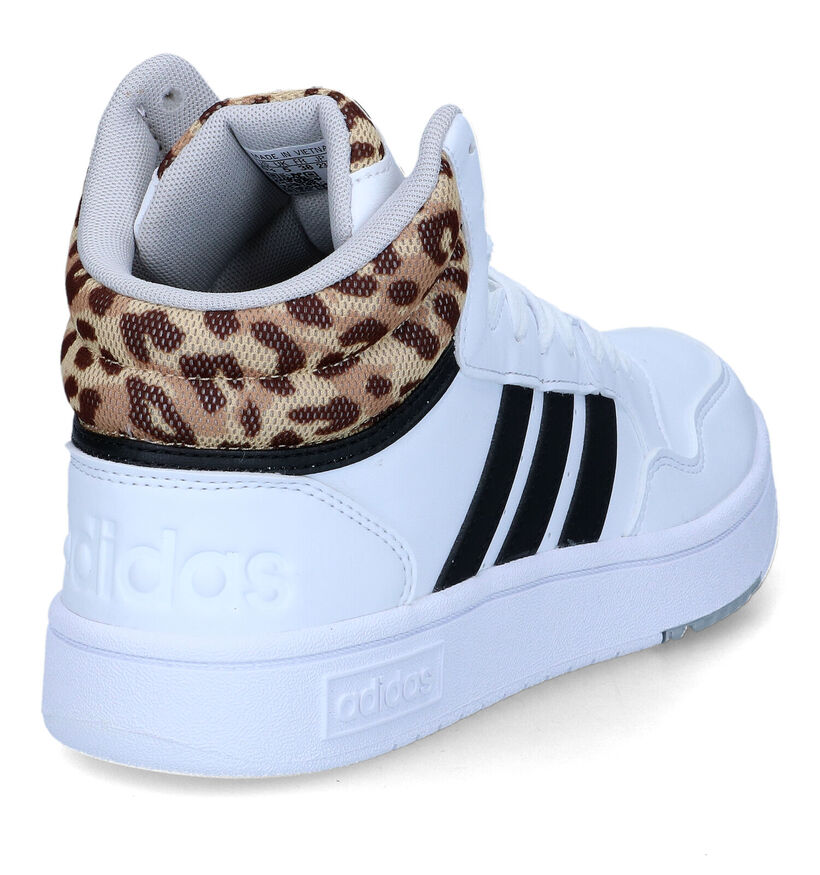 adidas Hoops 3.0 Mid Zwarte Sneakers in kunstleer (316561)