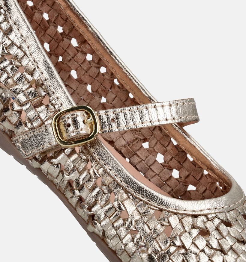 Little David Ballerines en Or pour filles (372137) - pour semelles orthop&eacute;diques