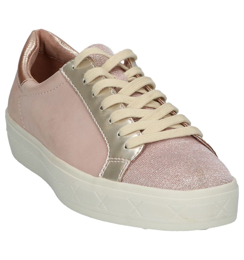 Roze Lage Geklede Sneakers Tamaris Touch It in leer (214185)