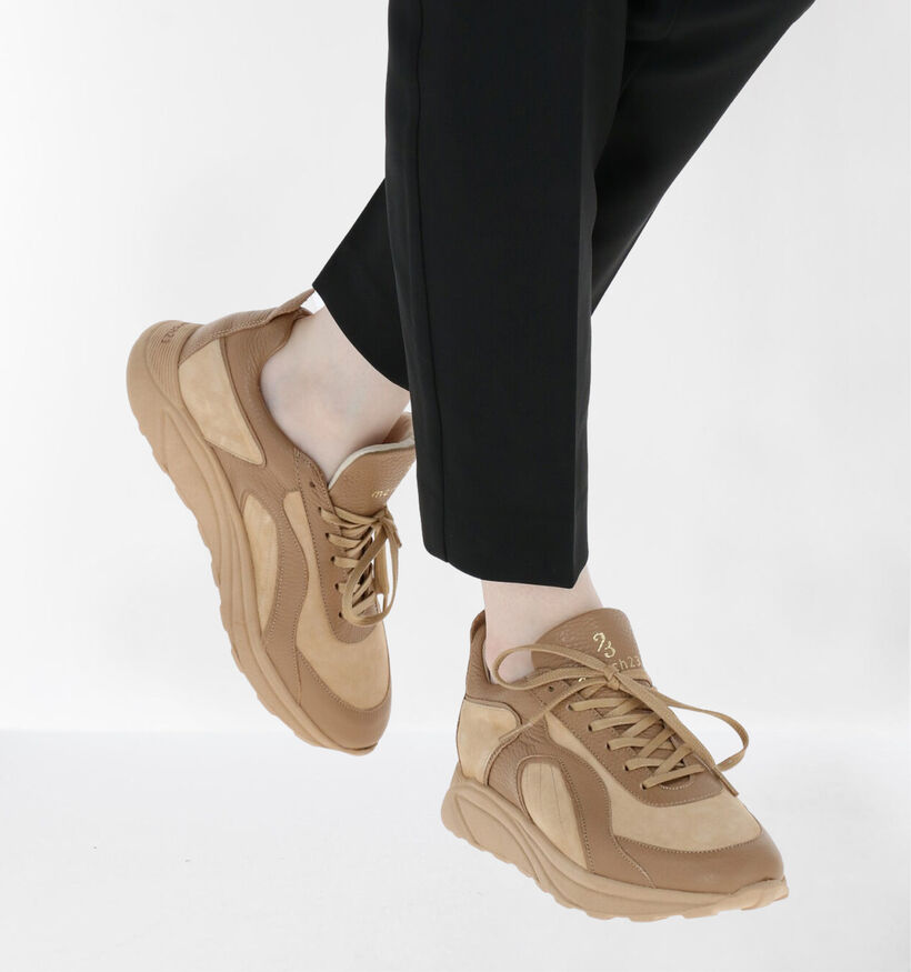 March23 Leighton Cognac Veterschoenen in daim (283273)