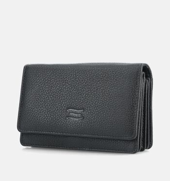 Crinkles Portemonnees Zwart/Beige/Bruin/Groen