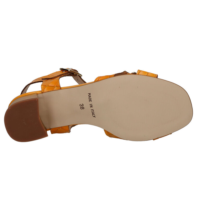 Hampton Bays Gele Sandalen in leer (266341)