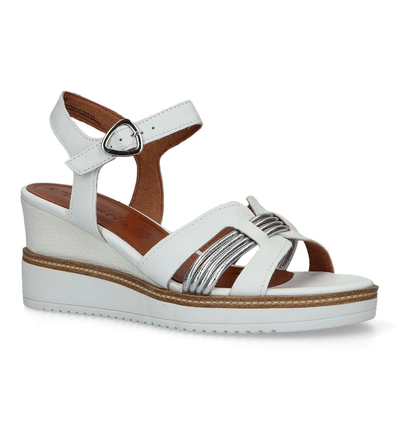 Tamaris Witte Sandalen met sleehak voor dames (322300)