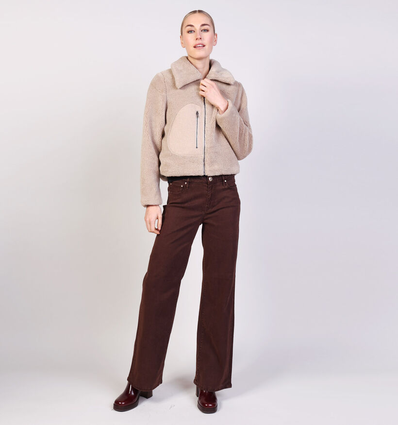 Desires Isolde Teddy Manteau en Beige pour femmes (364720)