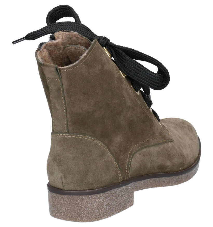 Mirel Bottines en Vert kaki en daim (256449)