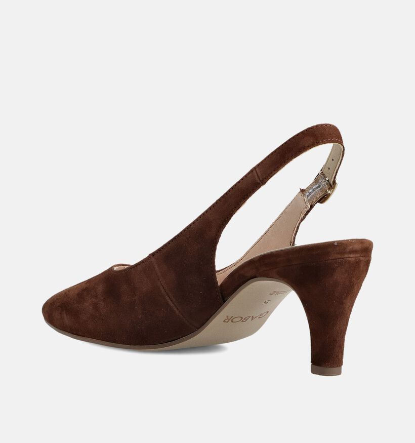 Gabor Donkerbruine Slingbacks voor dames (371910)
