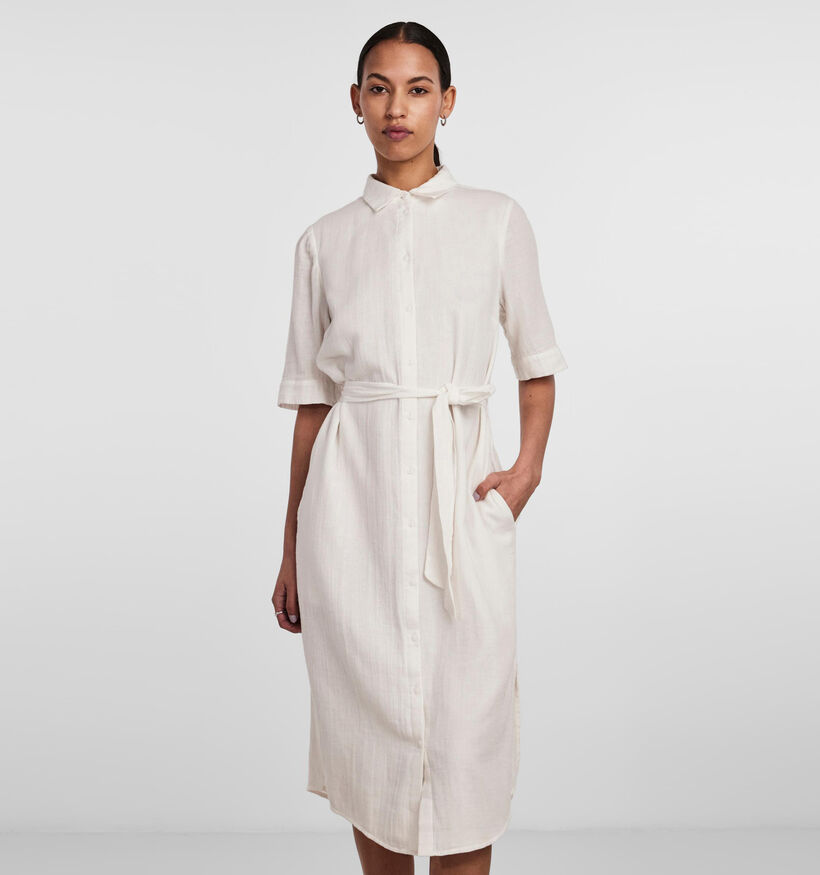 Pieces Tina Witte Hemdjurk voor dames (326778)
