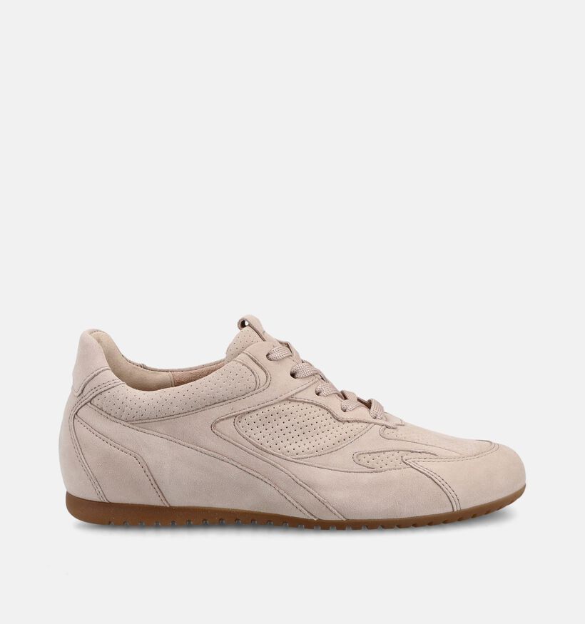 Gabor Beige Sneakers voor dames (368378) - geschikt voor steunzolen