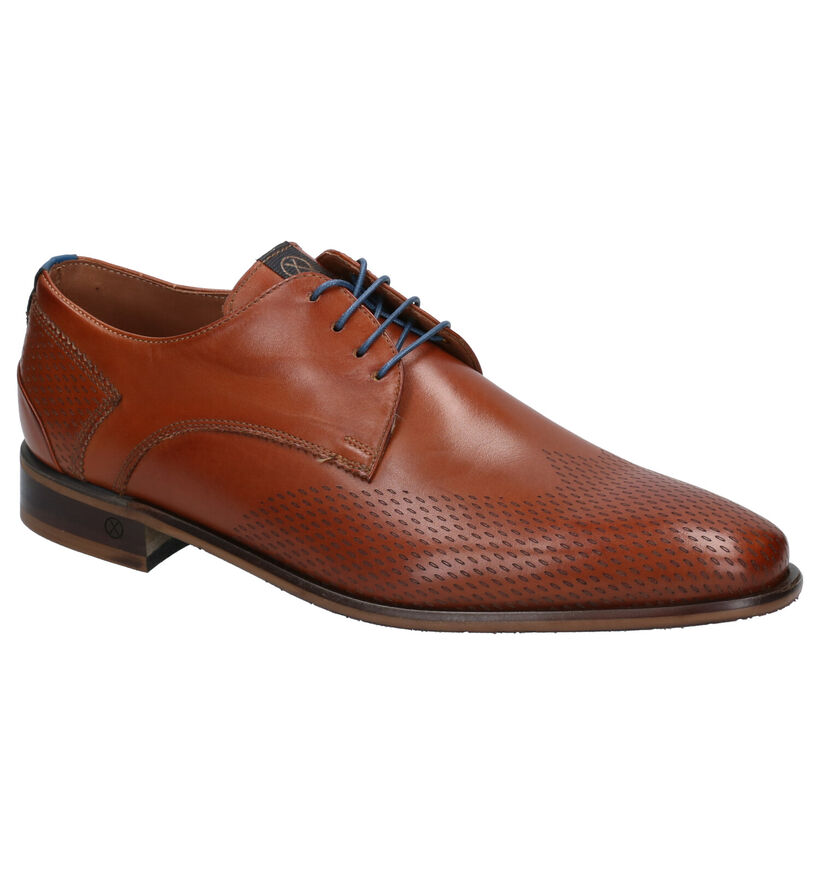 Ambiorix Evert Cognac Geklede Veterschoenen in leer (274915)