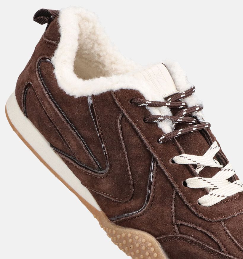 Laurent David Donkerbruine Sneakers voor dames (380979) - geschikt voor steunzolen