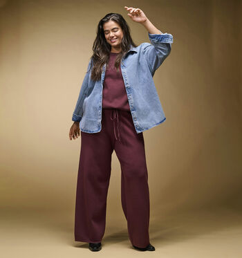 ONLY Carmakoma Pantalons Bordeaux