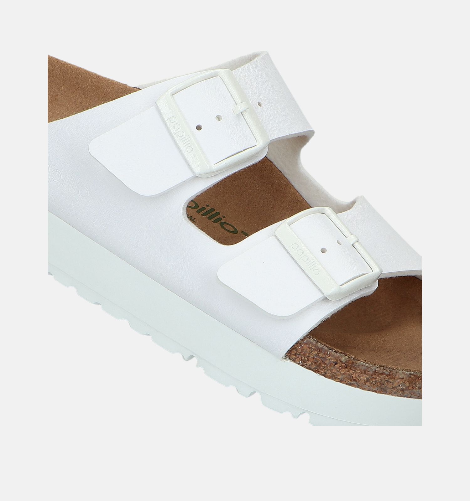 Birkenstock Arizona Pap Flex Platform Witte Slippers Dames Slippers Online op TORFS.BE