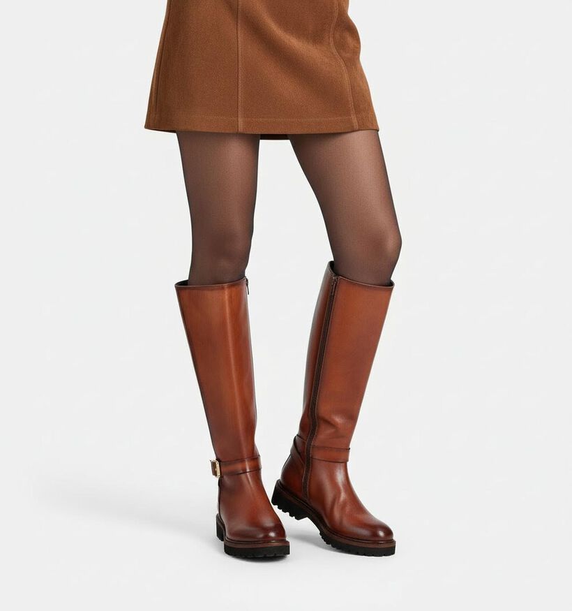 River Woods Bregje Bottes hautes en Cognac pour femmes (363686)