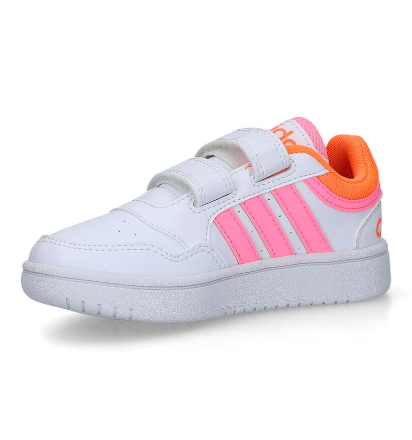 adidas Hoops 3.0 Baskets en Blanc pour filles (318958) - pour semelles orthopédiques